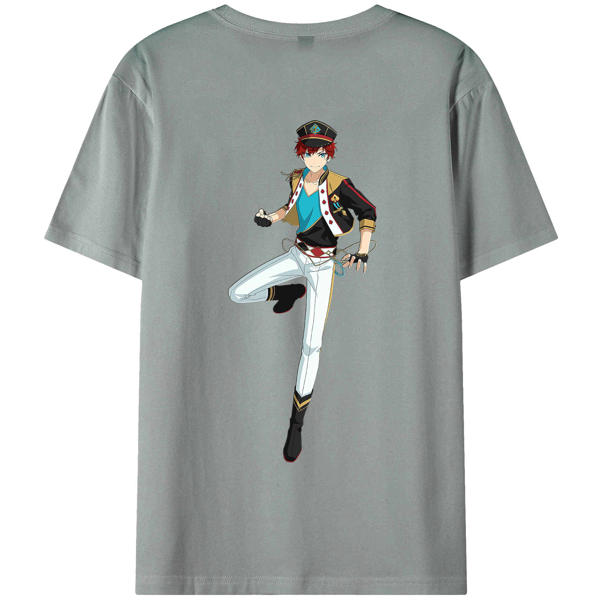 （画像用） あんさんぶるスターズ! Ensemble Stars 綿100％ メンズ半袖Tシャツ（バックプリント） 通気性